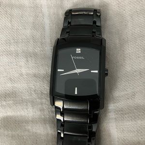 Black fossil watch